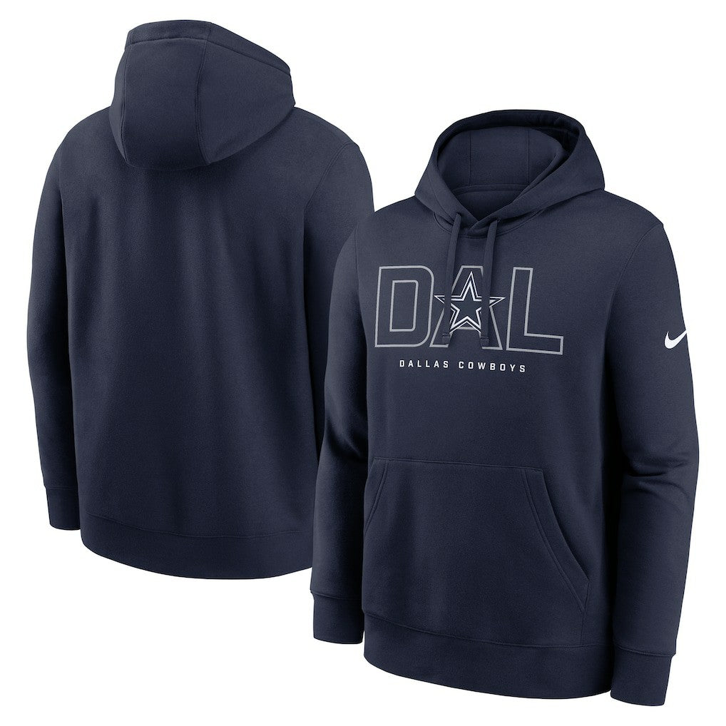 Dallas Cowboys Busted Play Club Fleece Pullover Hoodie - Navy Hoodies