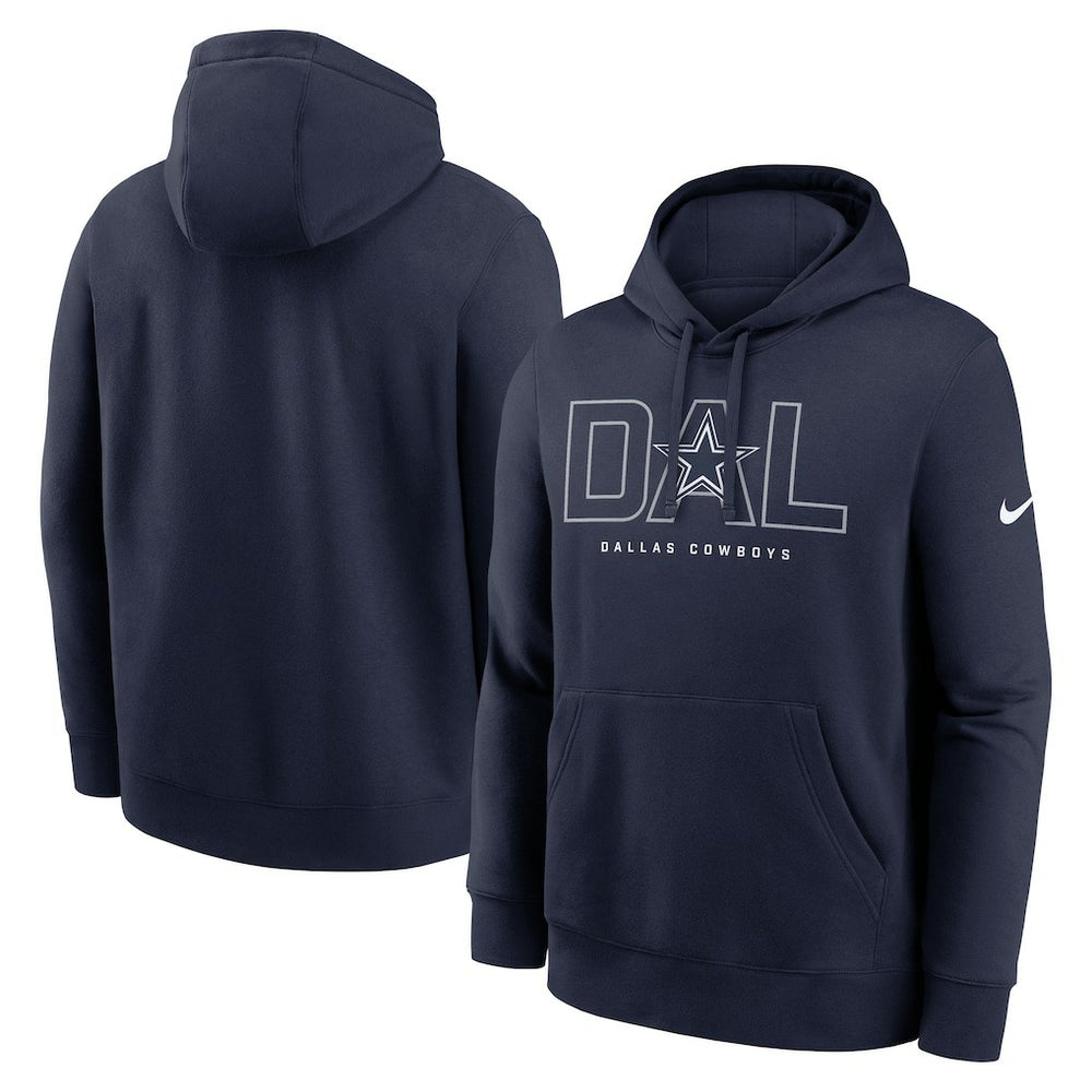 Dallas Cowboys Busted Play Club Fleece Pullover Hoodie - Navy Hoodies
