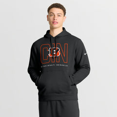 Cincinnati Bengals Busted Play Club Fleece Pullover Hoodie - Black Hoodies