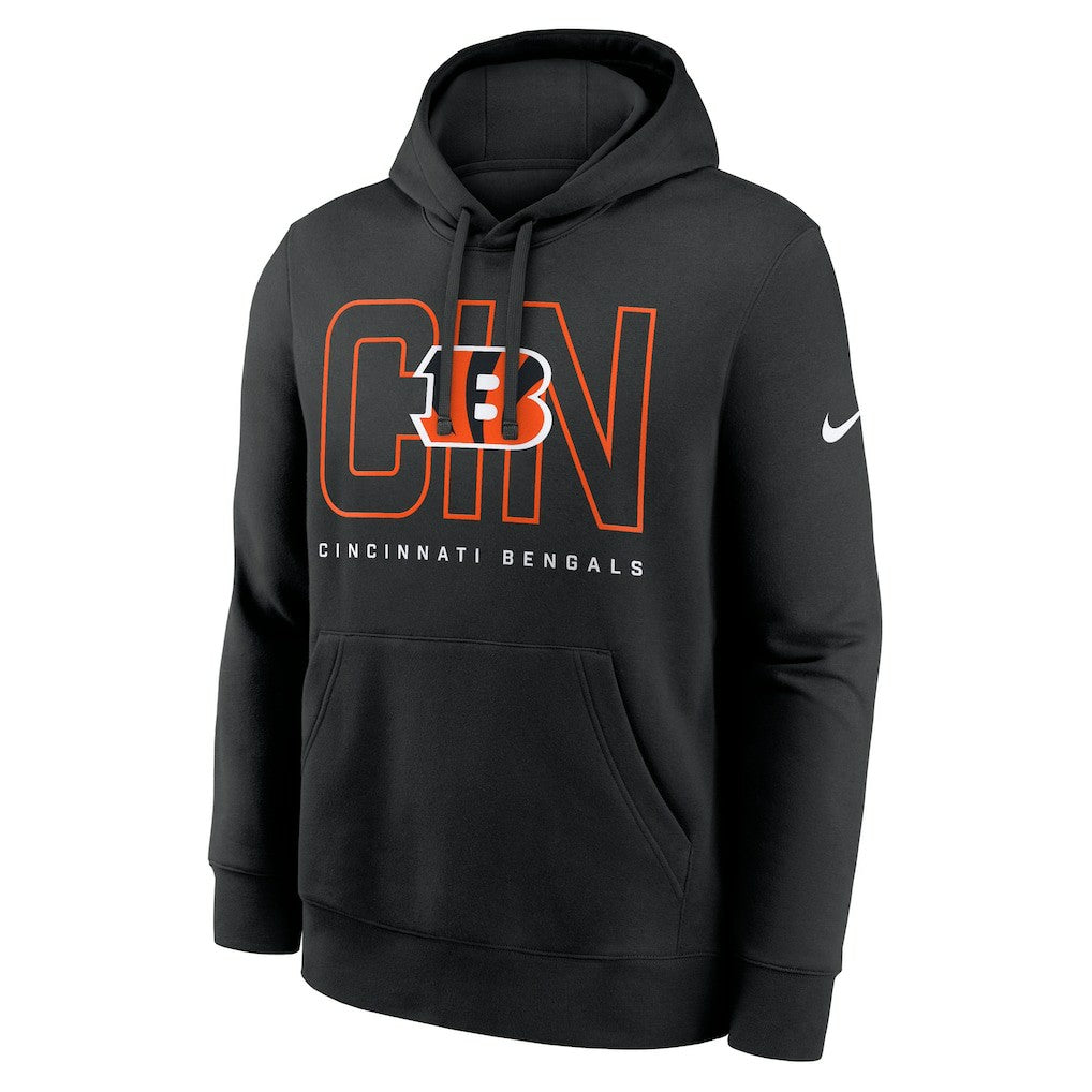 Cincinnati Bengals Busted Play Club Fleece Pullover Hoodie - Black Hoodies