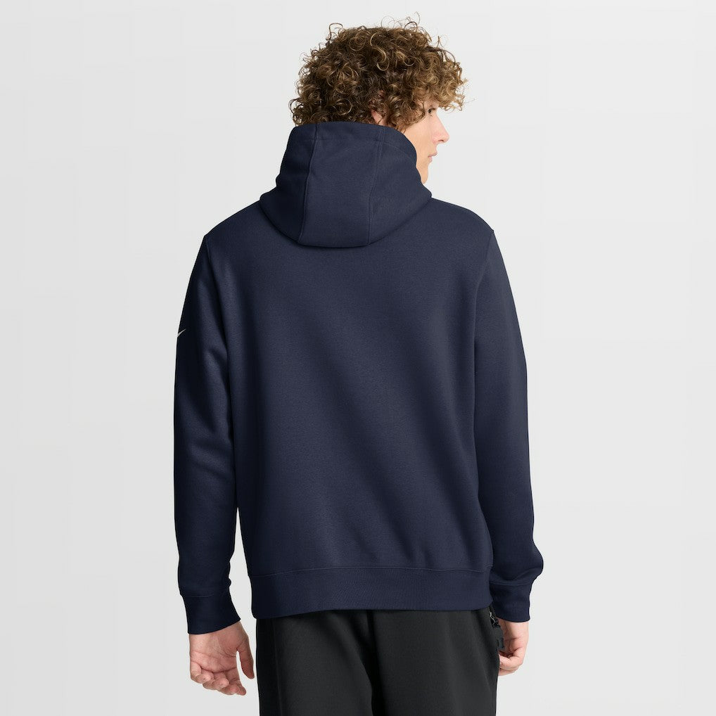New England Patriots Busted Play Club Fleece Pullover Hoodie - Navy Hoodies