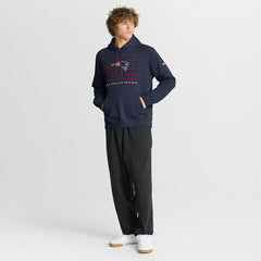 New England Patriots Busted Play Club Fleece Pullover Hoodie - Navy Hoodies