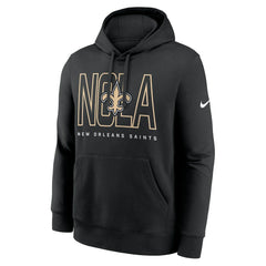 New Orleans Saints Busted Play Club Fleece Pullover Hoodie - Black Hoodies