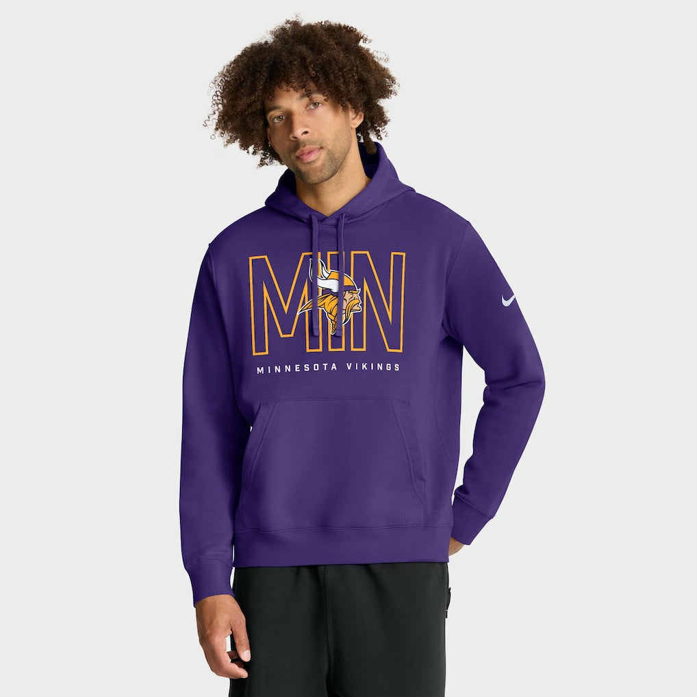 Minnesota Vikings Busted Play Club Fleece Pullover Hoodie - Purple Hoodies