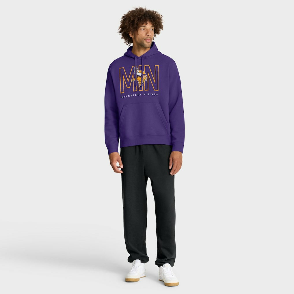 Minnesota Vikings Busted Play Club Fleece Pullover Hoodie - Purple Hoodies