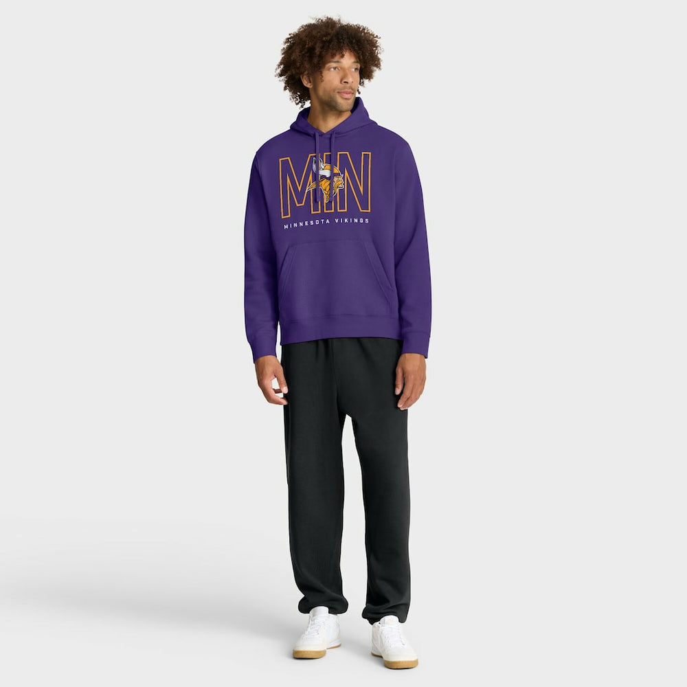 Minnesota Vikings Busted Play Club Fleece Pullover Hoodie - Purple Hoodies