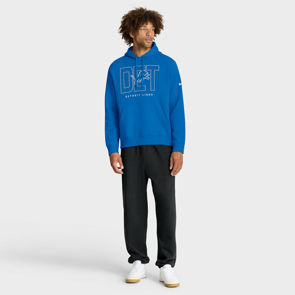 Detroit Lions Busted Play Club Fleece Pullover Hoodie - Blue Hoodies