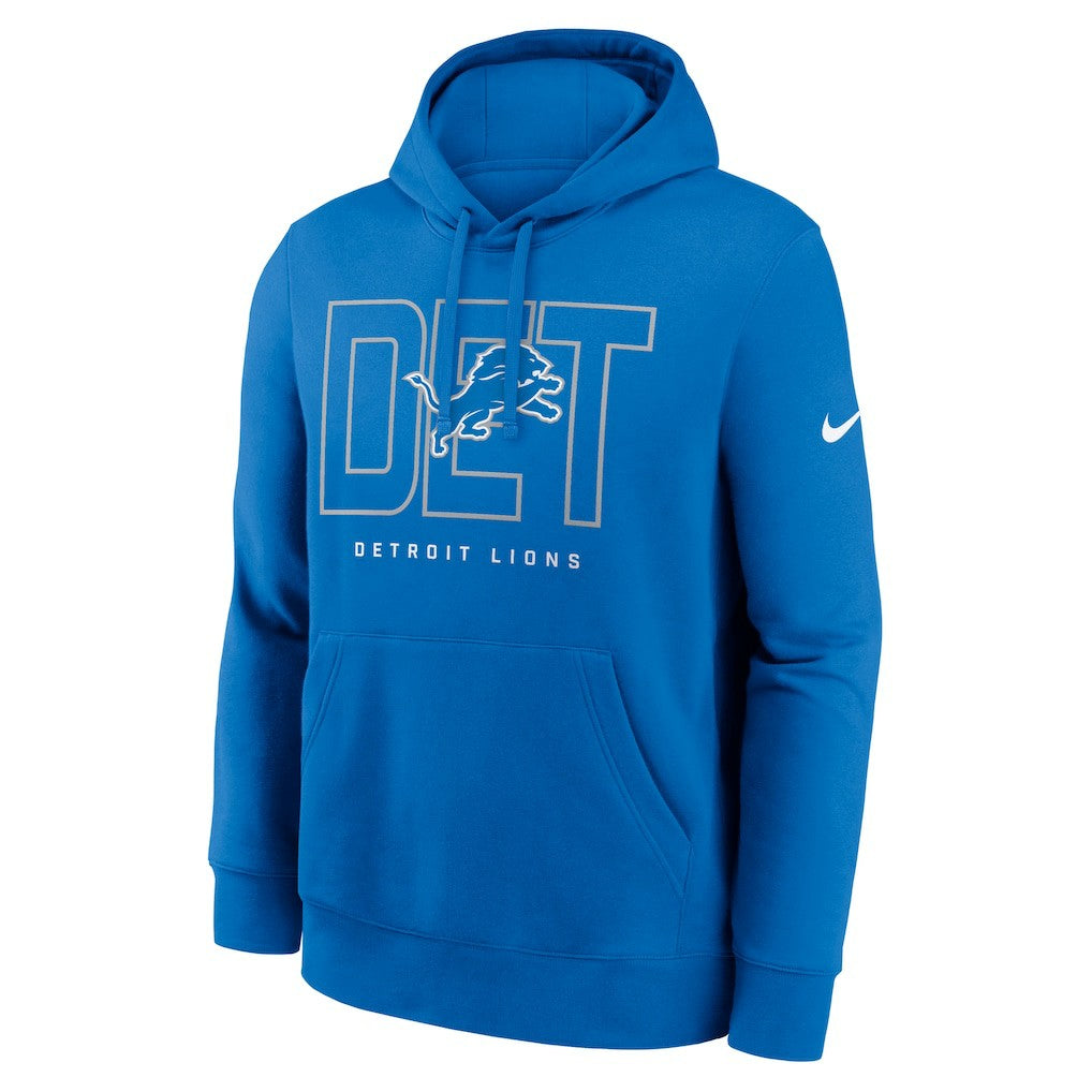Detroit Lions Busted Play Club Fleece Pullover Hoodie - Blue Hoodies