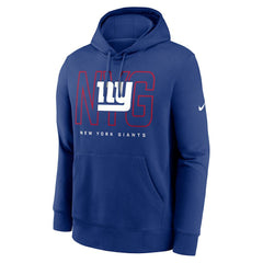 New York Giants Busted Play Club Fleece Pullover Hoodie - Royal Hoodies