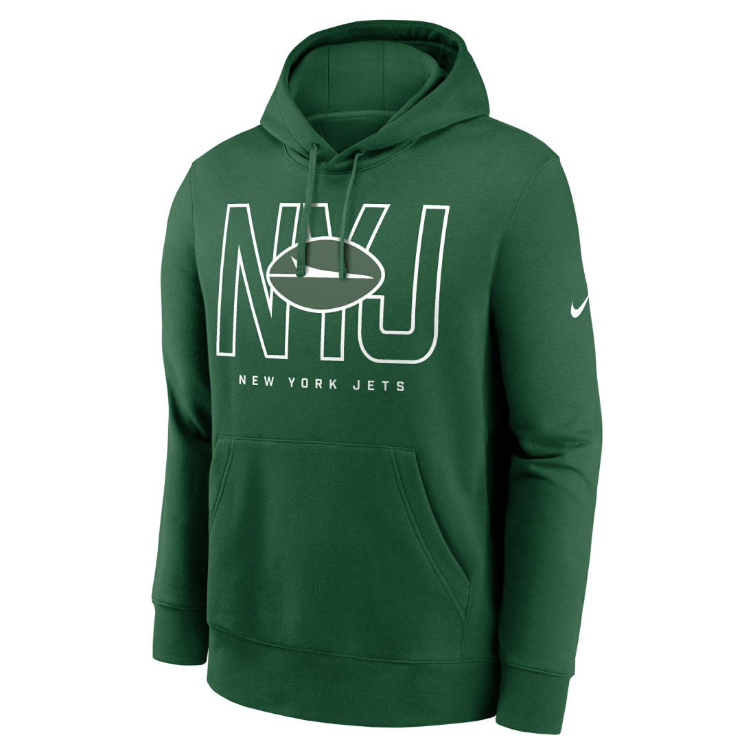 New York Jets Busted Play Club Fleece Pullover Hoodie - Green Hoodies