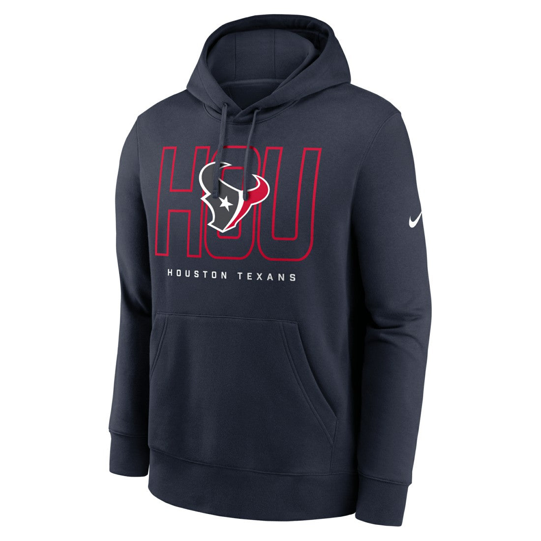 Houston Texans Busted Play Club Fleece Pullover Hoodie - Navy Hoodies