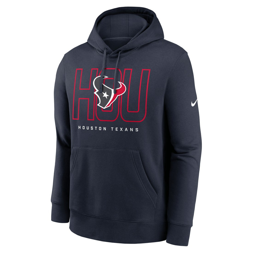 Houston Texans Busted Play Club Fleece Pullover Hoodie - Navy Hoodies