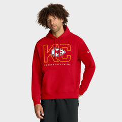 Kansas City Chiefs Busted Play Club Fleece Pullover Hoodie - Red Hoodies