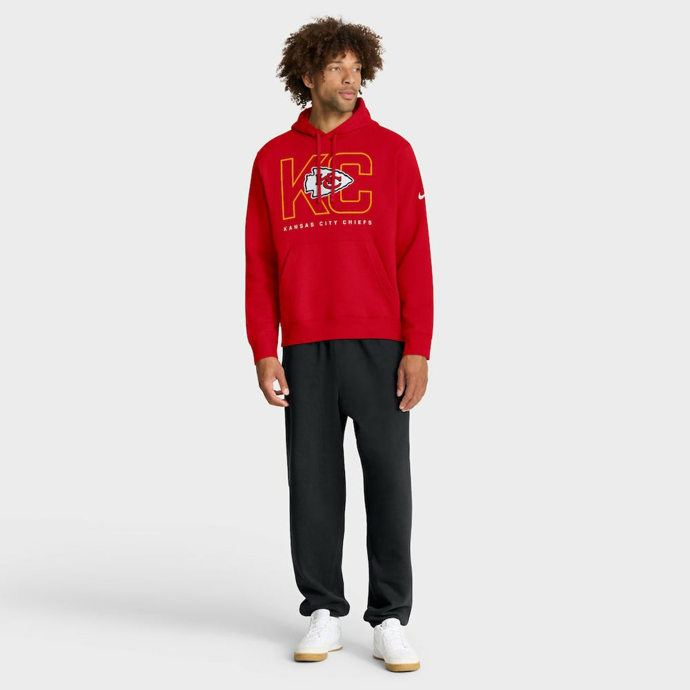 Kansas City Chiefs Busted Play Club Fleece Pullover Hoodie - Red Hoodies