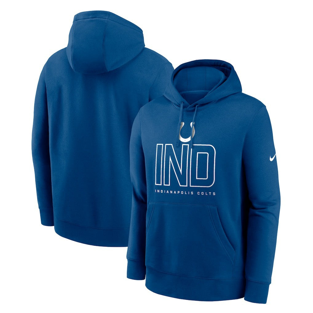 Indianapolis Colts Busted Play Club Fleece Pullover Hoodie - Royal Hoodies