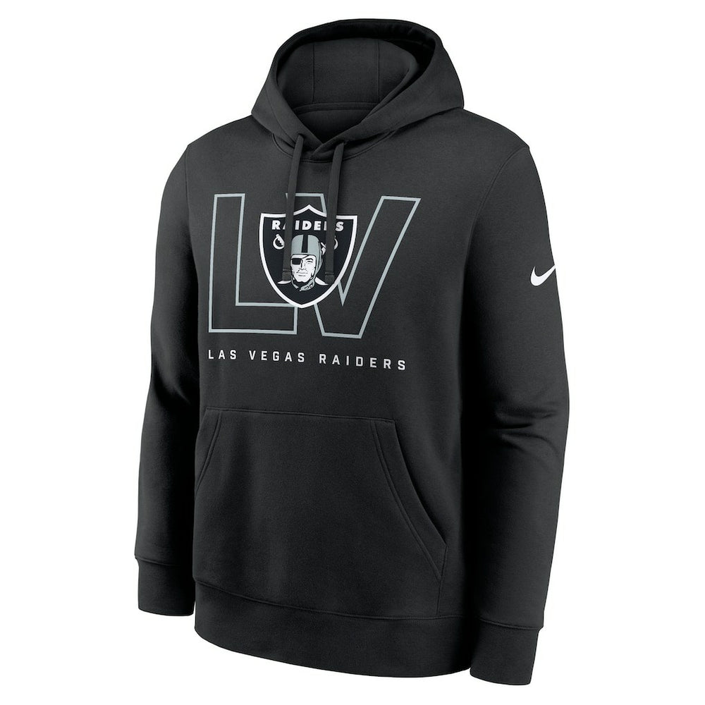 Las Vegas Raiders Busted Play Club Fleece Pullover Hoodie - Black Hoodies
