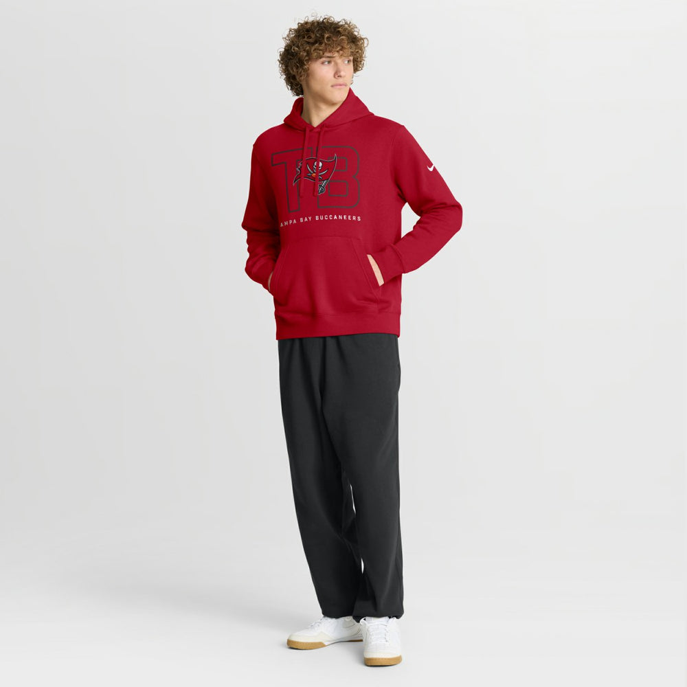 Tampa Bay Buccaneers Busted Play Club Fleece Pullover Hoodie - Red Hoodies
