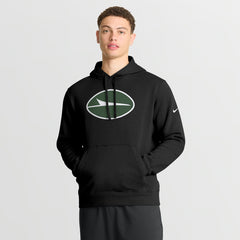 New York Jets Club Fleece Pullover Hoodie - Black Hoodies