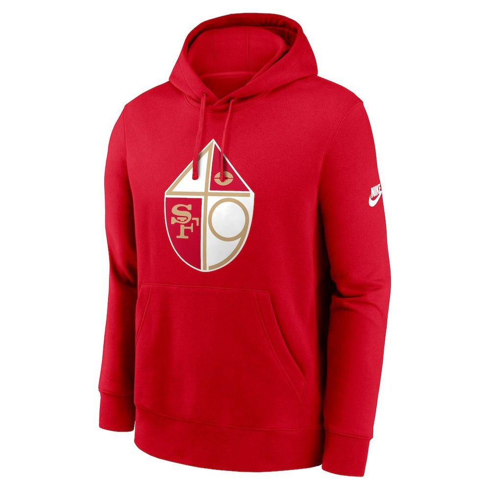 San Francisco 49ers Club Fleece Pullover Hoodie - Scarlet Hoodies