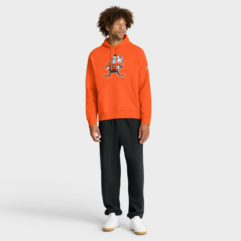 Cleveland Browns Club Fleece Pullover Hoodie - Orange Hoodies