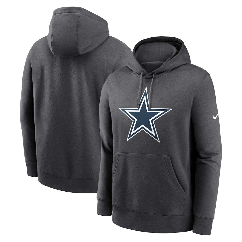 Dallas Cowboys Club Fleece Pullover Hoodie - Anthracite Hoodies