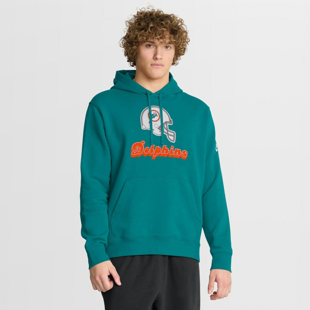 Miami Dolphins Best Season Rewind Club Pullover Hoodie - Aqua Hoodies