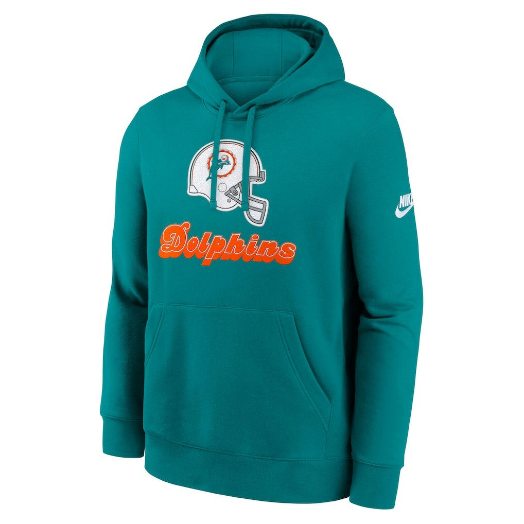 Miami Dolphins Best Season Rewind Club Pullover Hoodie - Aqua Hoodies