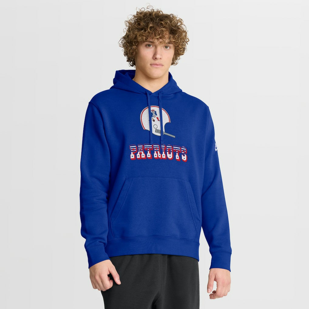 New England Patriots Best Season Rewind Club Pullover Hoodie - Royal Hoodies