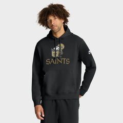 New Orleans Saints Best Season Rewind Club Pullover Hoodie - Black Hoodies