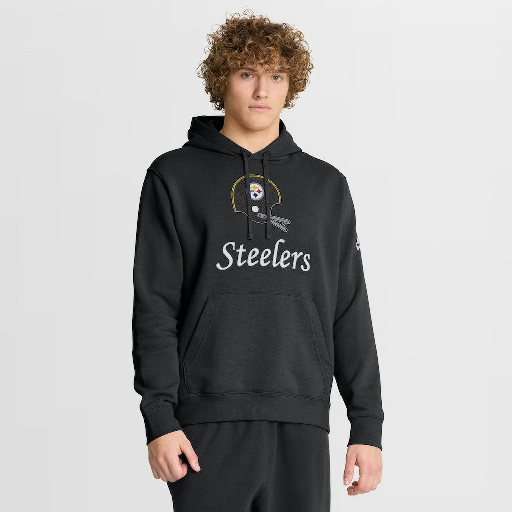 Pittsburgh Steelers Best Season Rewind Club Pullover Hoodie - Black Hoodies