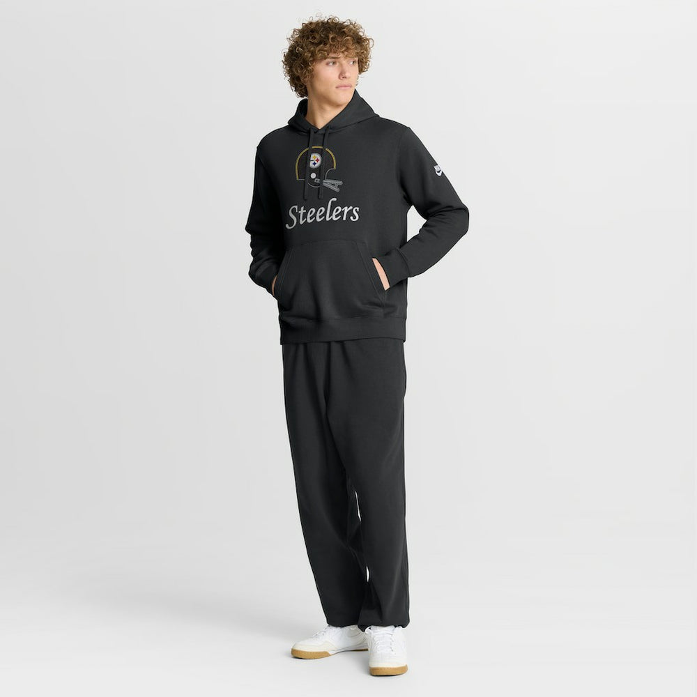 Pittsburgh Steelers Best Season Rewind Club Pullover Hoodie - Black Hoodies