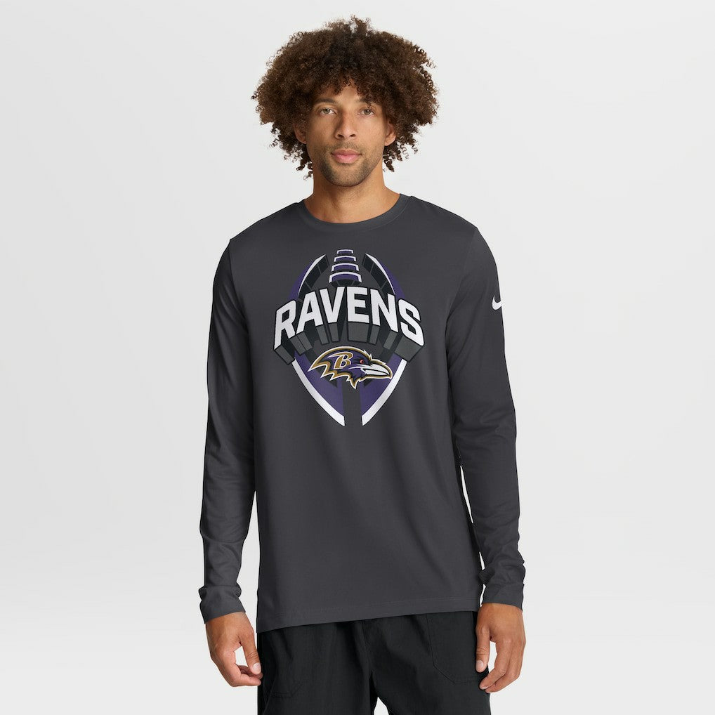 Baltimore Ravens Primetime Legend Icon Performance Long Sleeve T-Shirt - Anthracite T-shirts