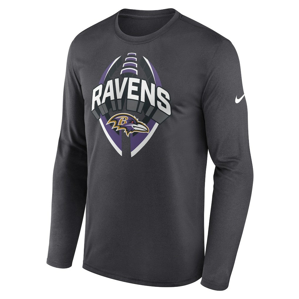 Baltimore Ravens Primetime Legend Icon Performance Long Sleeve T-Shirt - Anthracite T-shirts