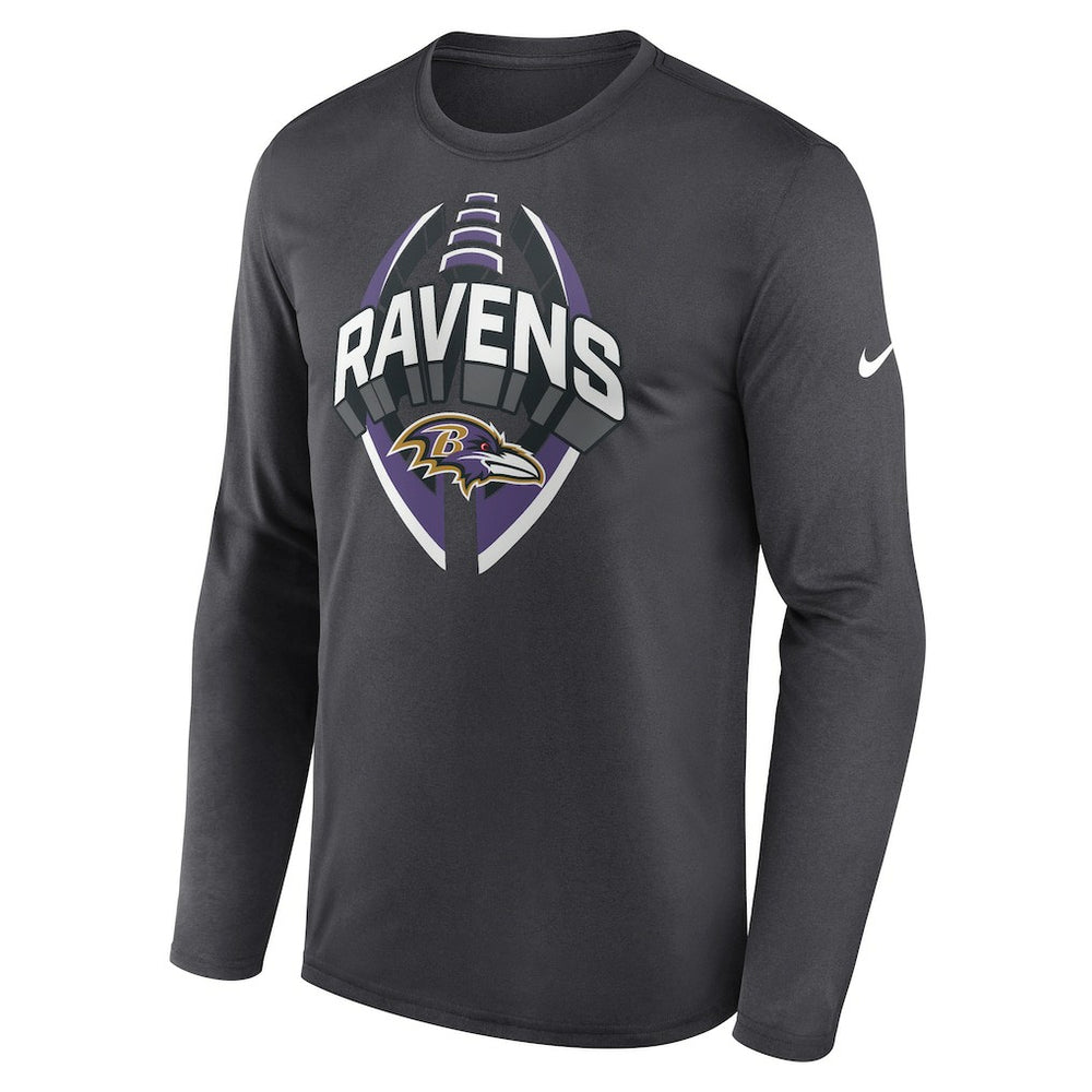 Baltimore Ravens Primetime Legend Icon Performance Long Sleeve T-Shirt - Anthracite T-shirts