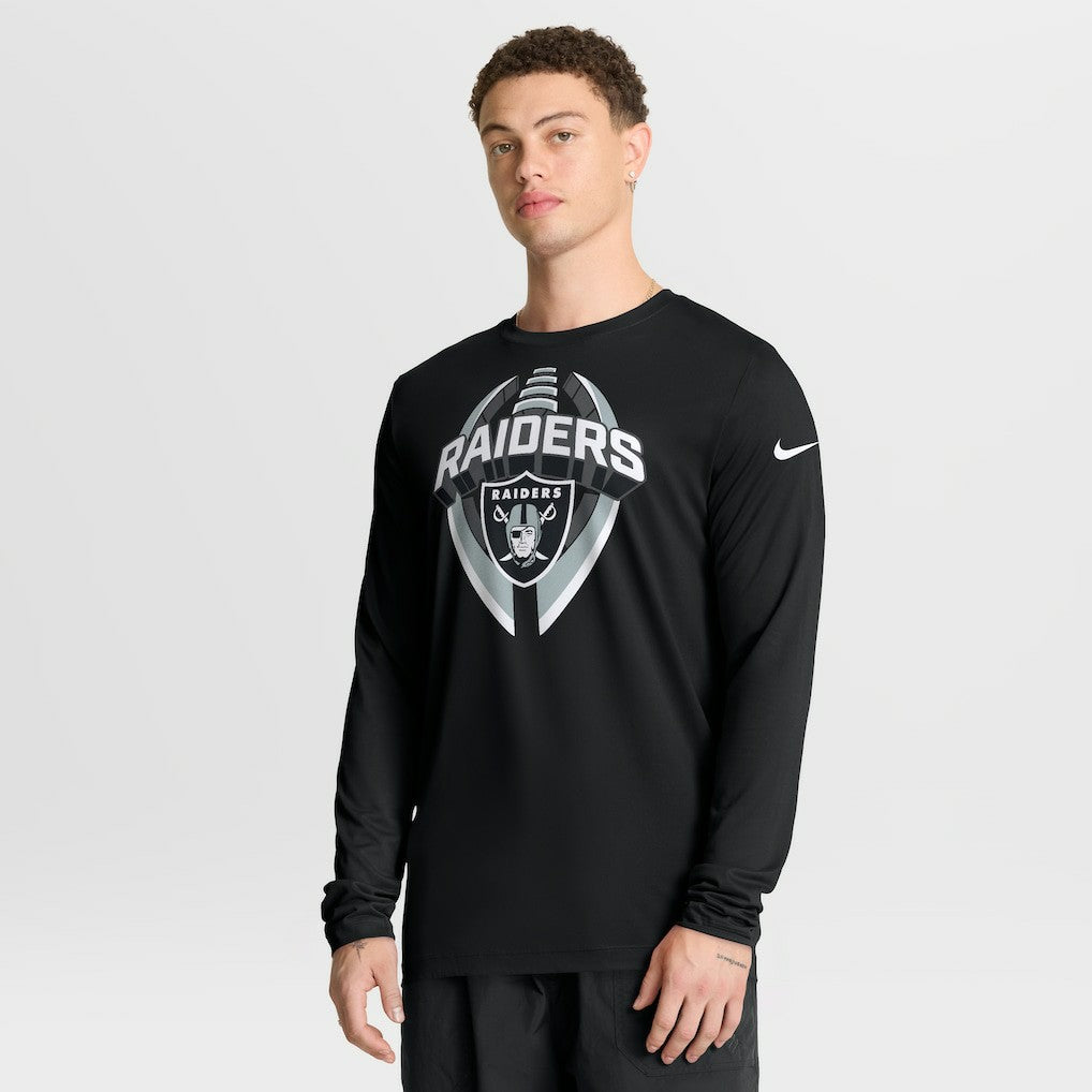 Las Vegas Raiders Primetime Legend Icon Performance Long Sleeve T-Shirt - Black T-shirts