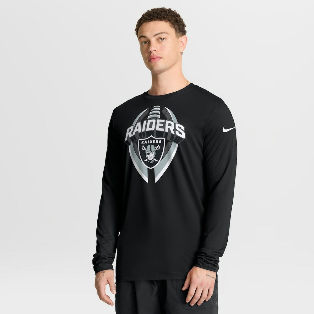 Las Vegas Raiders Primetime Legend Icon Performance Long Sleeve T-Shirt - Black T-shirts