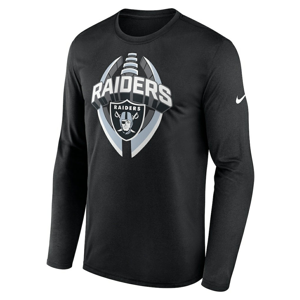 Las Vegas Raiders Primetime Legend Icon Performance Long Sleeve T-Shirt - Black T-shirts