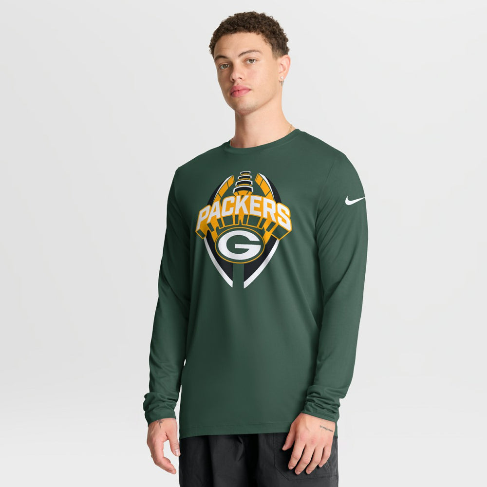 Green Bay Packers Primetime Legend Icon Performance Long Sleeve T-Shirt - Green T-shirts