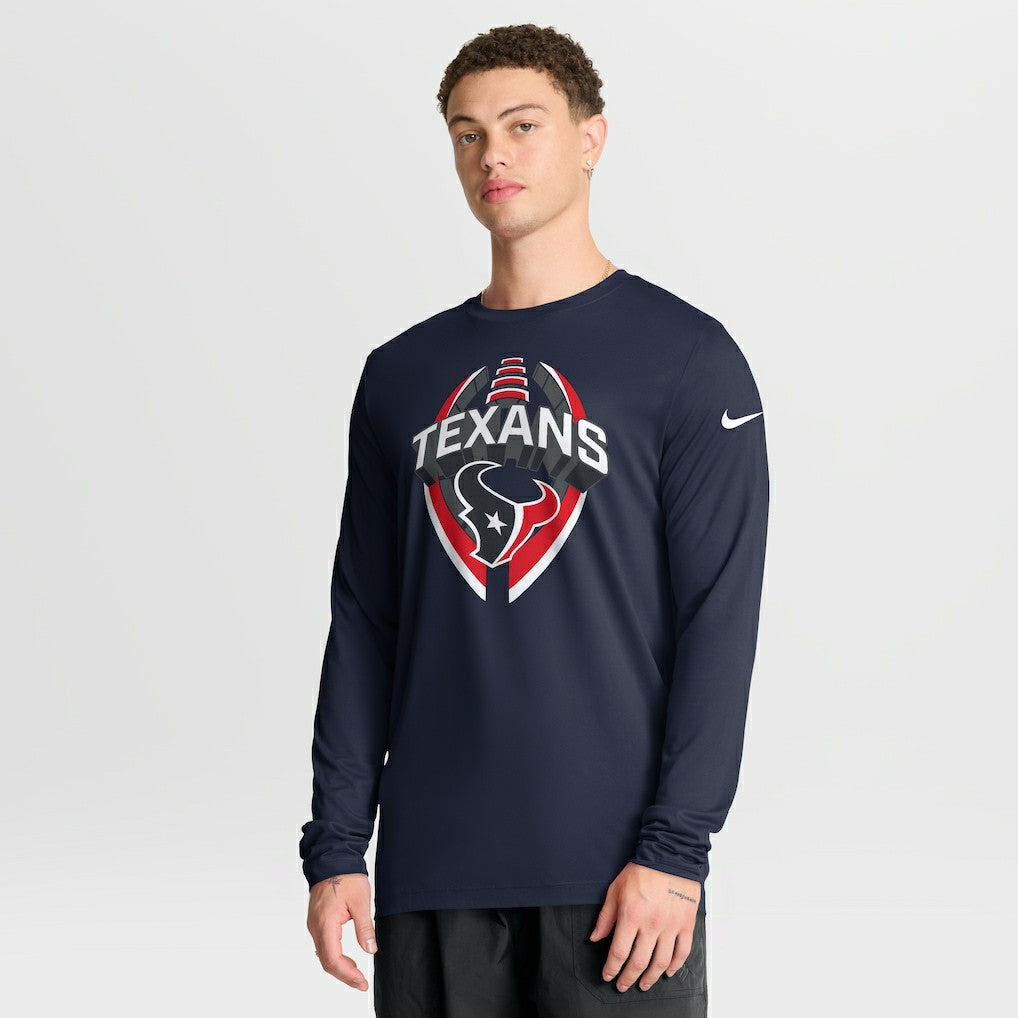 Houston Texans Primetime Legend Icon Performance Long Sleeve T-Shirt - Navy T-shirts
