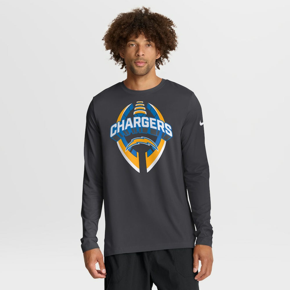 Los Angeles Chargers Primetime Legend Icon Performance Long Sleeve T-Shirt - Anthracite T-shirts