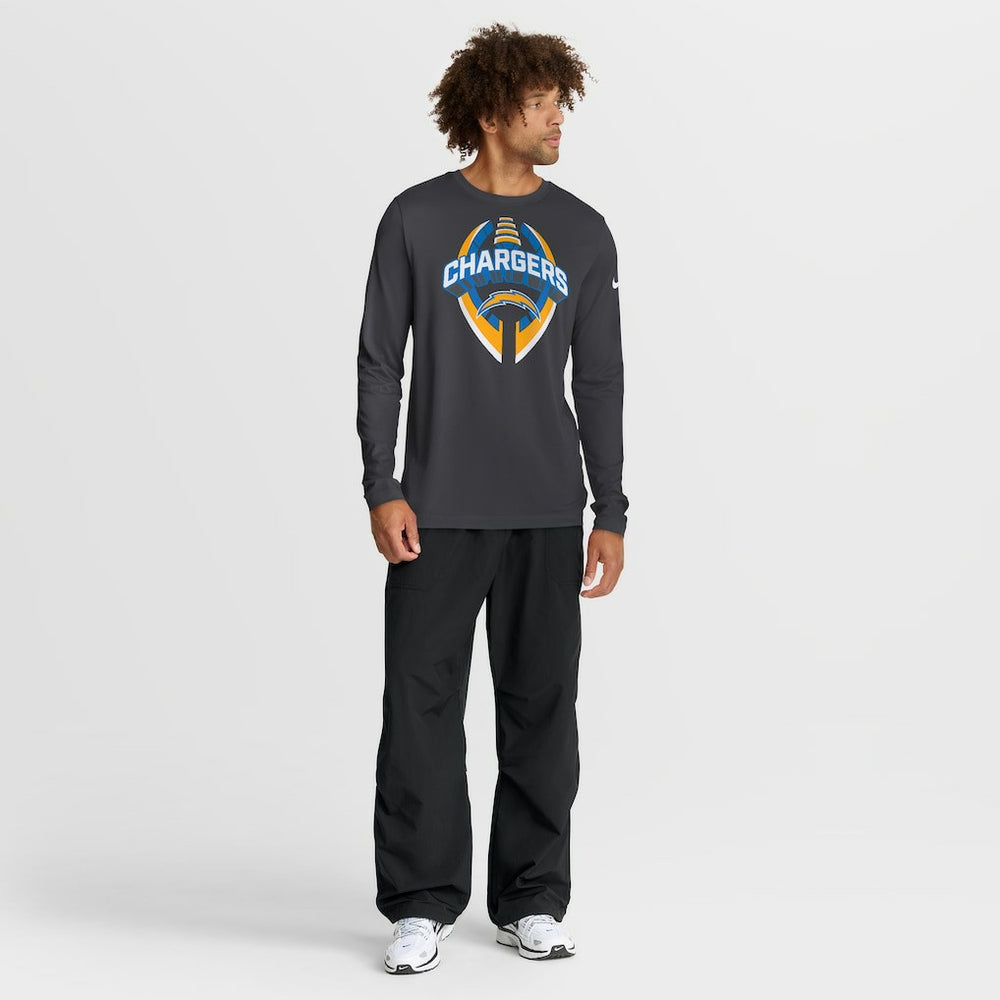 Los Angeles Chargers Primetime Legend Icon Performance Long Sleeve T-Shirt - Anthracite T-shirts