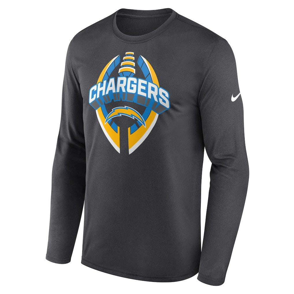 Los Angeles Chargers Primetime Legend Icon Performance Long Sleeve T-Shirt - Anthracite T-shirts