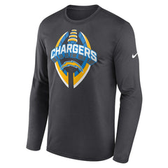 Los Angeles Chargers Primetime Legend Icon Performance Long Sleeve T-Shirt - Anthracite T-shirts