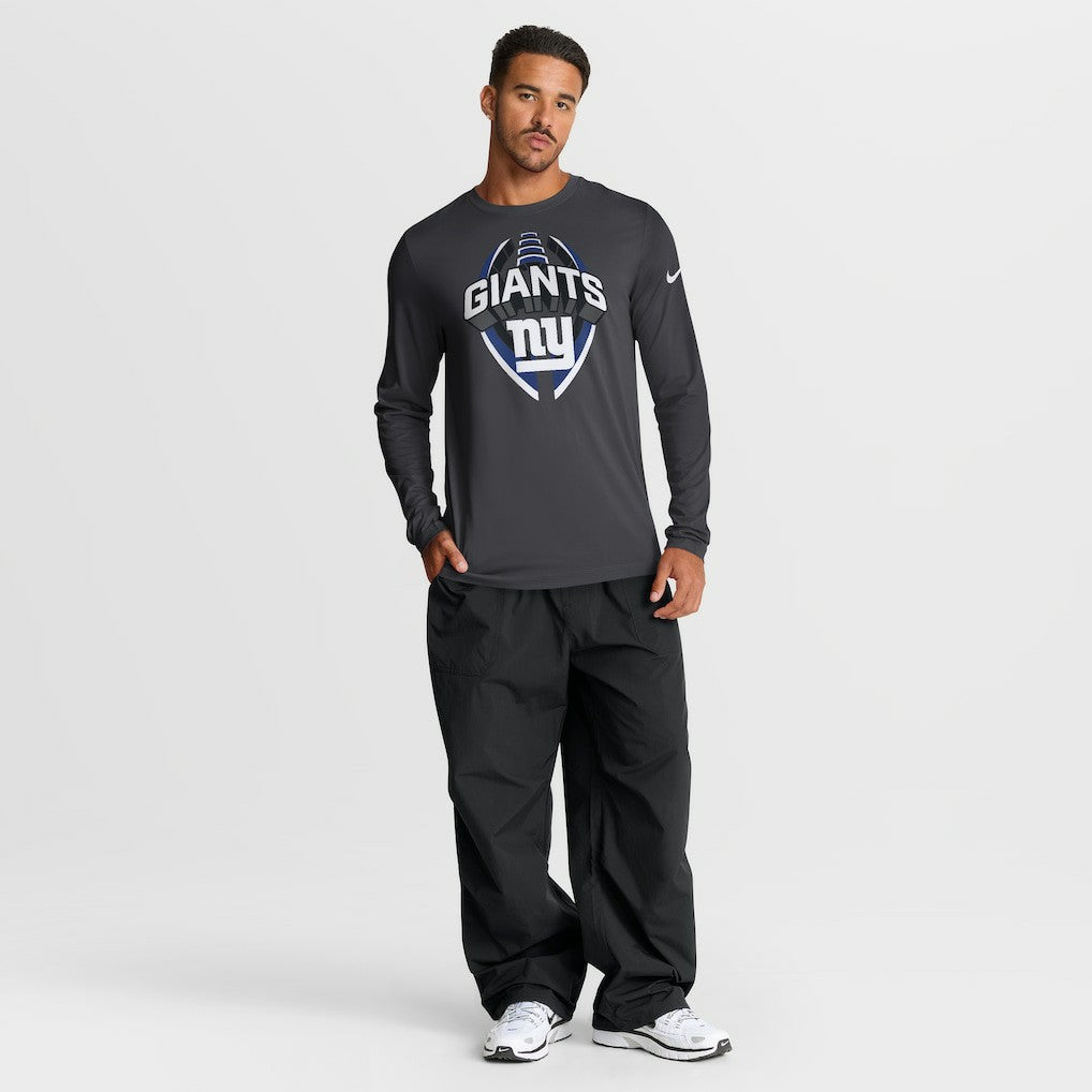 New York Giants Primetime Legend Icon Performance Long Sleeve T-Shirt - Anthracite T-shirts