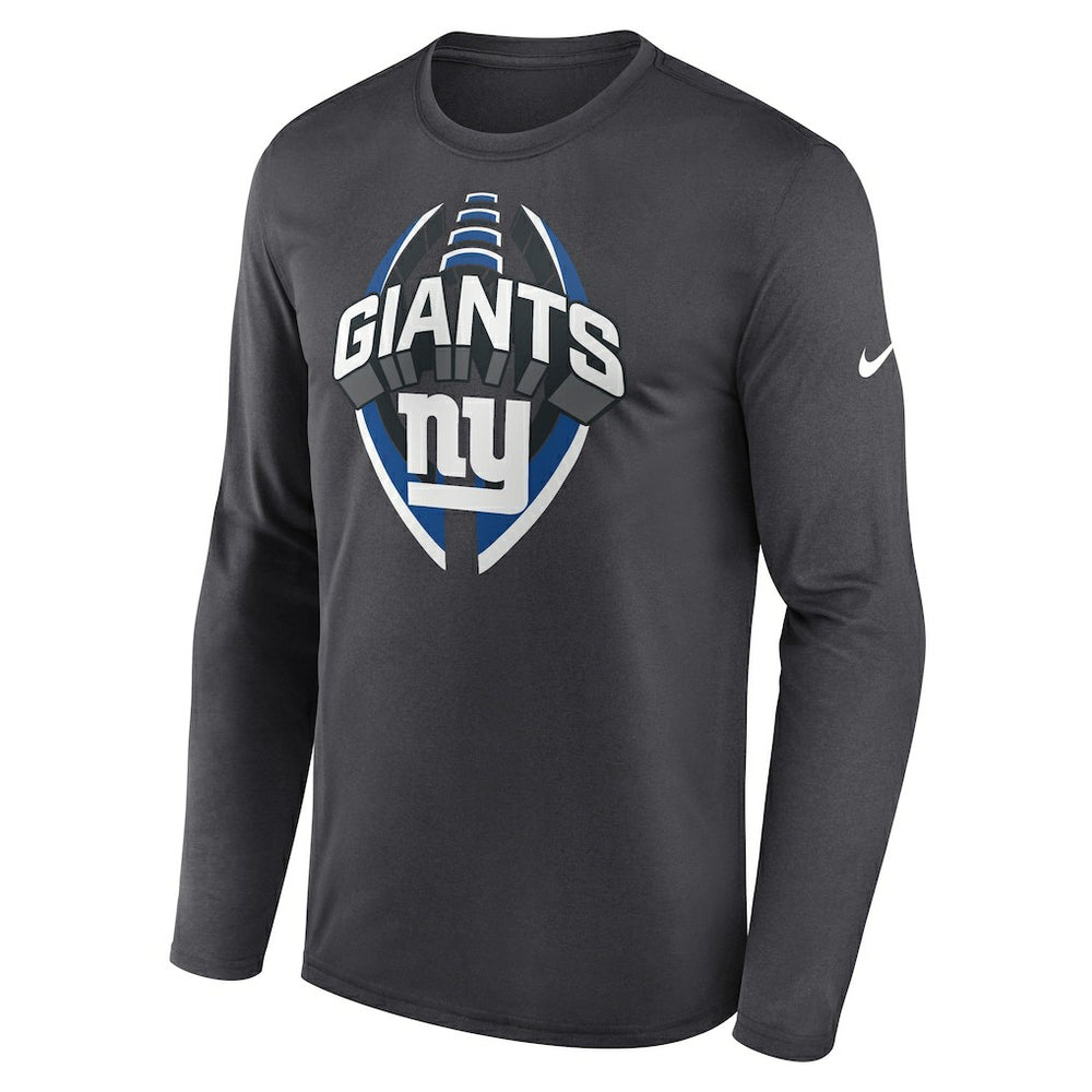 New York Giants Primetime Legend Icon Performance Long Sleeve T-Shirt - Anthracite T-shirts