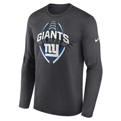 New York Giants Primetime Legend Icon Performance Long Sleeve T-Shirt - Anthracite T-shirts
