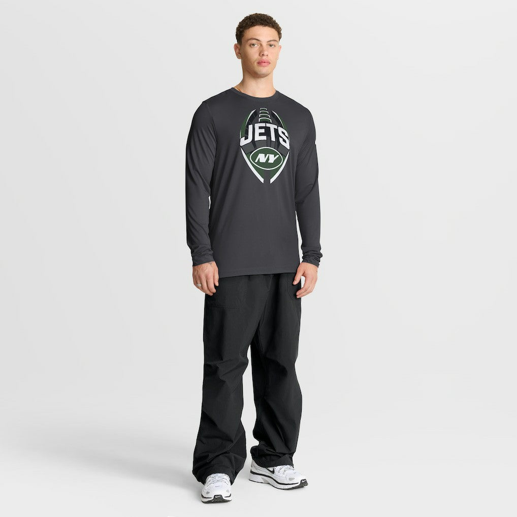 New York Jets Primetime Legend Icon Performance Long Sleeve T-Shirt - Anthracite T-shirts