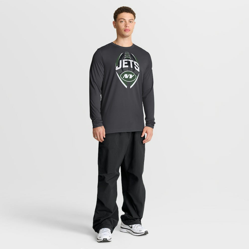 New York Jets Primetime Legend Icon Performance Long Sleeve T-Shirt - Anthracite T-shirts