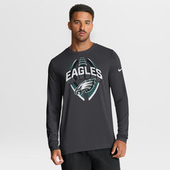 Philadelphia Eagles Primetime Legend Icon Performance Long Sleeve T-Shirt - Anthracite T-shirts