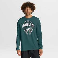 Philadelphia Eagles Primetime Legend Icon Performance Long Sleeve T-Shirt - Midnight Green T-shirts